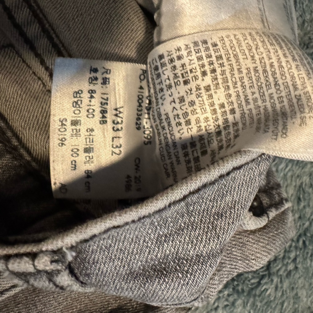 Levi's 511 Gray Slim Straight Jeans
